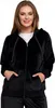 Damen Samt Sweatshirt Classic Smooth mit Kapuze Produktbild-Vorschau 2