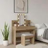 vidaXL Schminktisch Artisan-Eiche 100 x 40 x 130 cm Produktbild-Vorschau 2