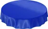 Tischdecke Wachstuch PVC abwaschbar Einfarbig Blau Rund Produktbild-Vorschau 1
