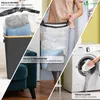 VOUNOT® Wäschekorb mit Deckel & Wäschesäcke 100L Faltbarer Produktbild-Vorschau 3