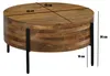 FineBuy : Table basse en bois massif de mangue, diamètre 70 Voir les images du produit 3