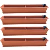 4er Blumenkasten Set Balkonkasten Pflanzkasten Terracotta Produktbild-Vorschau 2