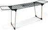 A black and brown foldable clothes drying rack is shown against a white background. Anteprima dell’immagine prodotto