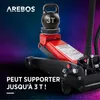AREBOS Cric hydraulique de manœuvre 3 t | 130-508 mm, roues Voir les images du produit 4