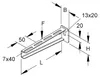 Niedax KTA600 Hängestiel/Wandausleger, standard, 90x610mm, Produktbild-Vorschau 4