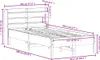 vidaXL Massivholzbett ohne Matratze Wachsbraun 120x190 cm Produktbild-Vorschau 8