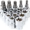 19Pcs/Set 1/2in Drive Star Hex Socket Bit Kit E Type Male Voir les images du produit 2
