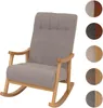Fotel bujany HWC-K10, leżanka, drewno   tkanina/tkanina Podgląd zdjęcia produktu 8