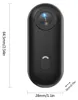 A black mini action camera with dimensions indicated by text overlays. Náhled obrázku produktu
