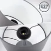B.K.Licht Tischleuchte Grau Textilschirm Ø20cm max. 40W E27 Produktbild-Vorschau 3
