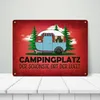 Metallschild XL mit Wohnwagen Motiv und Spruch: Produktbild-Vorschau 3