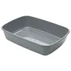 A gray litter box is shown from a slightly elevated side angle against a white background. Voir les images du produit