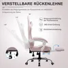 A pink gaming chair with adjustable features is shown with diagrams and text explaining its functionality. Náhled obrázku produktu