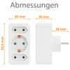 ORSEM Mehrfachsteckdose Schutzkontakt Steckdosenadapter Produktbild-Vorschau 6