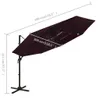 vidaXL Parasol avec mât en aluminium 4 couches rouge Voir les images du produit 8