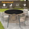Merax Gartenmöbel Set aus Rattan mit rundem Glastisch und 4 Produktbild-Vorschau 8