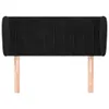 The Living Store Kopfteil mit Ohren Schwarz 93x23x78/88 cm Produktbild-Vorschau 4