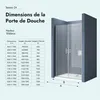 doporro Double Portes de Douche à L'italienne Opaque Voir les images du produit 8