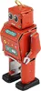 Blechspielzeug Mini Roboter rot Miniatur Figur Blechroboter Produktbild-Vorschau 2