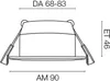 SIGOR Einbauleuchte Argent IP54 BM68/83mm IP54 LED-Modul 9W Produktbild-Vorschau 3