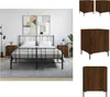 vidaXL Nachttische 2 Stk. Braun Eichen-Optik 40x40x50 cm Produktbild-Vorschau 1