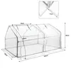 A diagram showing the dimensions of a greenhouse. Voir les images du produit