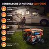 Extralink Generatore Ibrido 7kW GPL CNG Benzina Trifase Anteprima dell’immagine prodotto 3