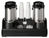 A coffee dispenser with two airpots, cups, and sugar packets. Produktbild-Vorschau