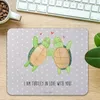 Mr. & Mrs. Panda Mouse Pad Schildkröten Paar - Grau Pastell Produktbild-Vorschau 2