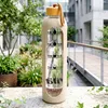 Vilde | Butelka na wodę szklana 1L - z etui silikonowym - Podgląd zdjęcia produktu 2