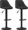 Two black velvet bar stools are shown against a white background. Náhled obrázku produktu