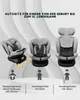 KidsZone Kindersitz Isofix drehbar 0-36kg 40-150cm i-Size Produktbild-Vorschau 2