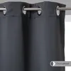 Rideau Opaque Avec Oeillets, Couleur Gris Foncé Voir les images du produit 3