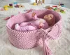 BOHO Puppenwagen handgefertigt aus rosa Baumwolle mit Produktbild-Vorschau 4