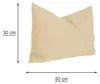 Kissenbezug 2er Set ecru 30x50 cm Struktur Leinenoptik Produktbild-Vorschau 3