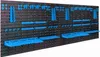 A pegboard wall organizer with various blue tool holders attached. Náhled obrázku produktu