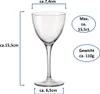 A diagram showing the dimensions of a cocktail glass. Produktbild-Vorschau