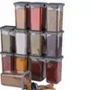 12-teiliges Gewürzdosen Set 400ml mit Löffel & Deckel – Produktbild-Vorschau 2