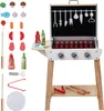 SucceBuy Holz-Grillspielzeug-Grill, Kindergrill-Spielset Produktbild-Vorschau 1