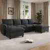 Divano a U Merax, divano angolare a 4 posti con 2 Anteprima dell’immagine prodotto 3