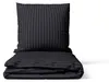 2 tlg. Damast Bettwäsche Set - Schwarz - 155x220 80x80 cm - Produktbild-Vorschau 3