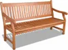 A wooden garden bench on a white background. Produktbild-Vorschau