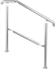 A stainless steel handrail for stairs, shown against a white background. Produktbild-Vorschau