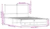 vidaXL Metallbett ohne Matratze Sonoma-Eiche 120x190 cm Produktbild-Vorschau 7