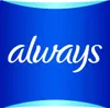 The image shows the brand logo and name 'Always' in white, stylized script, against a vibrant blue background with subtle light blue wave-like accents at the top and bottom. Náhľad obrázku produktu