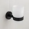 ROUND BLACK Zahnputzbecherhalter aus Edelstahl mit Becher Produktbild-Vorschau 1