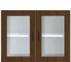 Hochwertig Küchen-Hängeschrank mit Glastür Porto Braun Produktbild-Vorschau 5