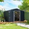 Outsunny verzinkte stalen tuinhuis, 4,9 m², 277x195x192 cm, Productafbeelding-voorbeeld 2