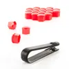 20x Radschrauben Abdeckkappen Radschraubenkappen 17mm rot Produktbild-Vorschau 9