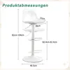 2er-Set Barhocker Weiß & Transparent, Höhenverstellbar Produktbild-Vorschau 5